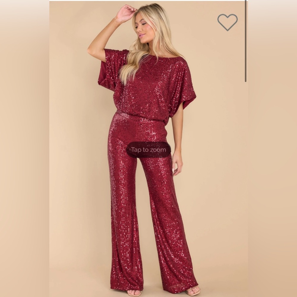 Sequin two piece jumpsuit